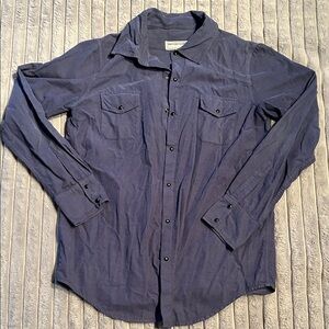 American Colors Indigo Shirt snap closures corduroy medium